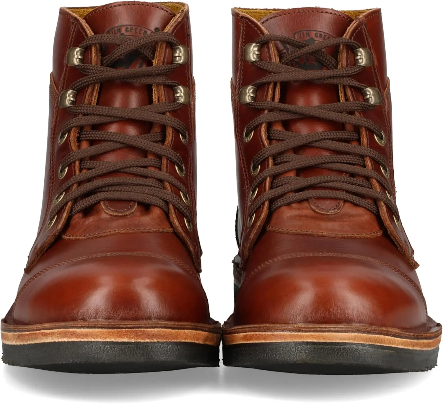 JIM GREEN Numzaan Frog Sole Boots Lace-Up Water Resistant Full Grain Leather Work or Hiking Boot