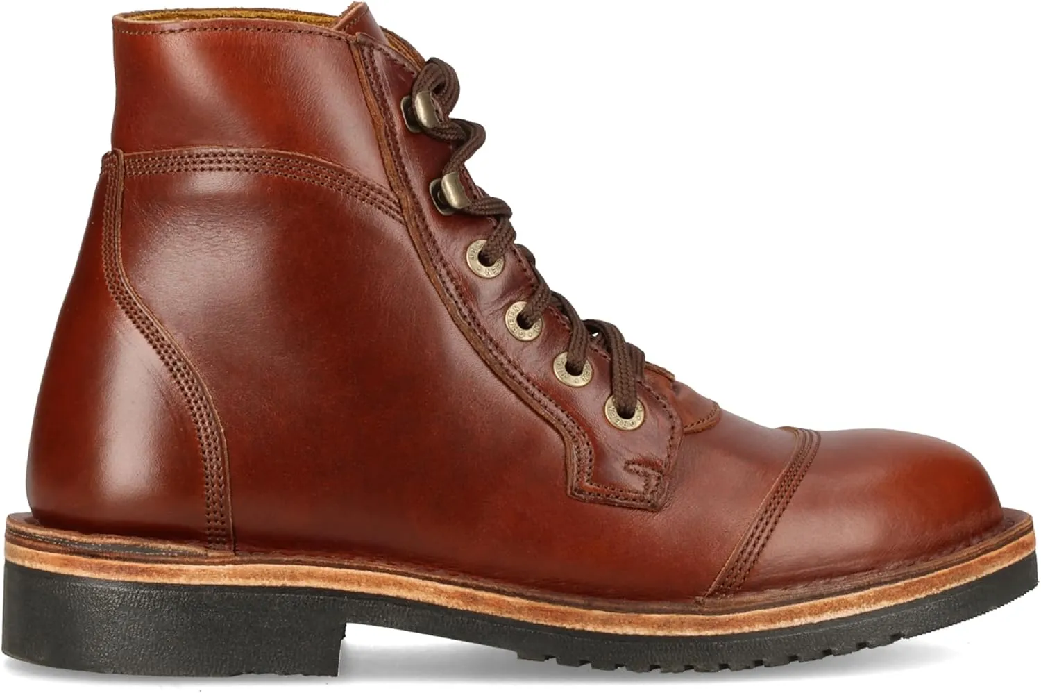 JIM GREEN Numzaan Frog Sole Boots Lace-Up Water Resistant Full Grain Leather Work or Hiking Boot