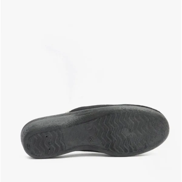 Jo & Joe HELEN Womens Wedge Heel Mule Slippers Black