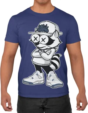 Jordan 4 Midnight Navy Cash Addicts Men's T Shirt to Match Sneakers, Jordan 4s Midnight Navy Tee Matching Midnight Navy