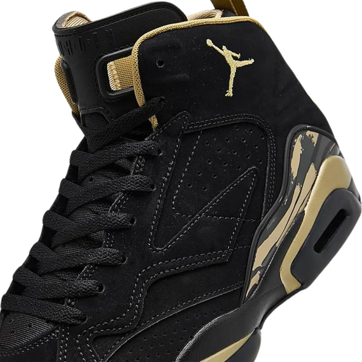 Jordan Air MVP Mens Basketball Shoes, Black/Metallic Gold-Anthracite