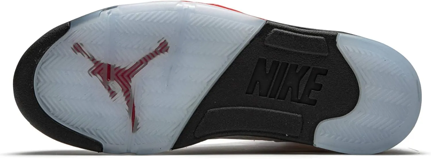 Jordan Nike Men's Shoe 5 Retro Fire Red Silver Tongue 2020 DA1911-102