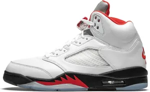 Jordan Nike Men's Shoe 5 Retro Fire Red Silver Tongue 2020 DA1911-102