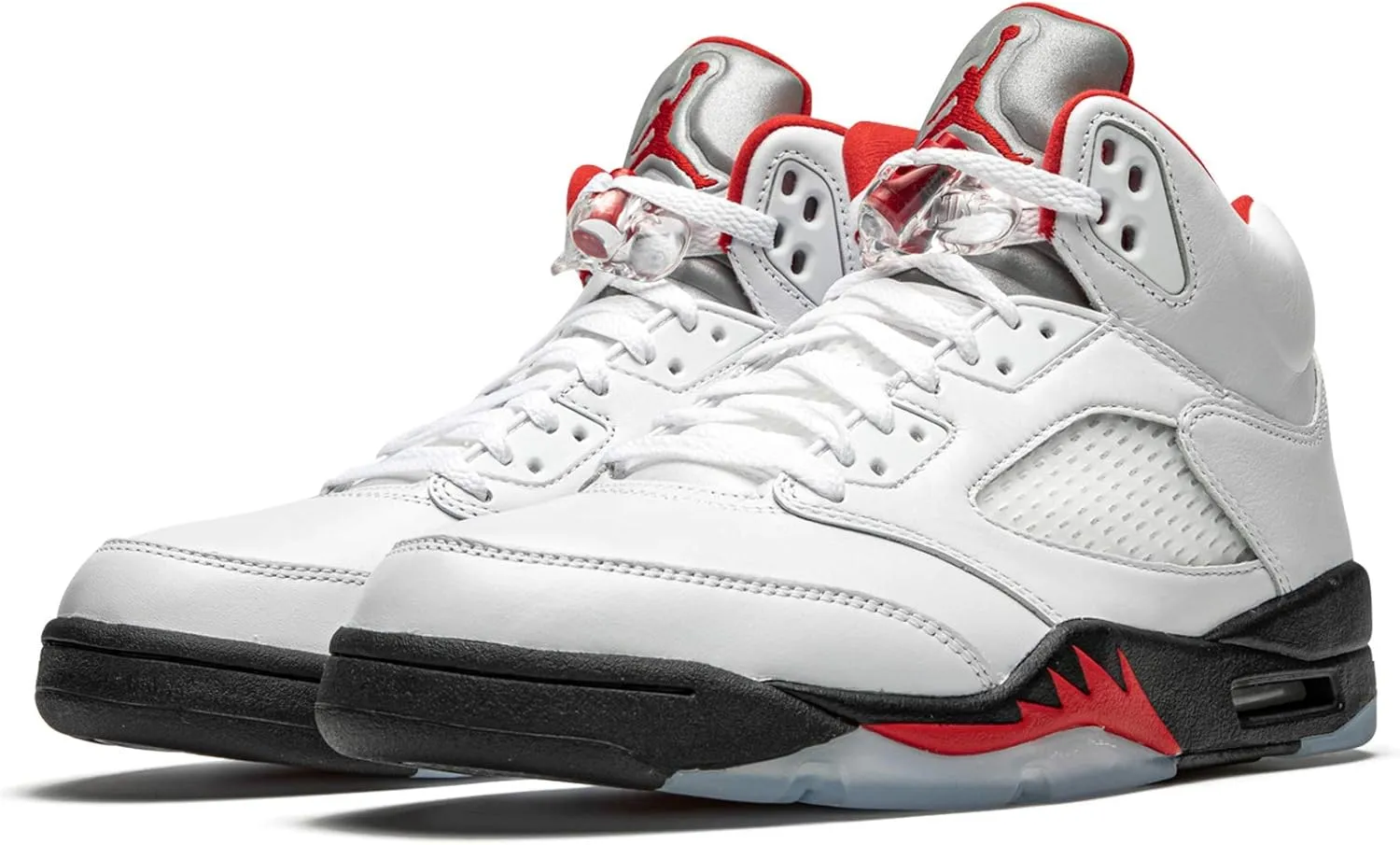 Jordan Nike Men's Shoe 5 Retro Fire Red Silver Tongue 2020 DA1911-102