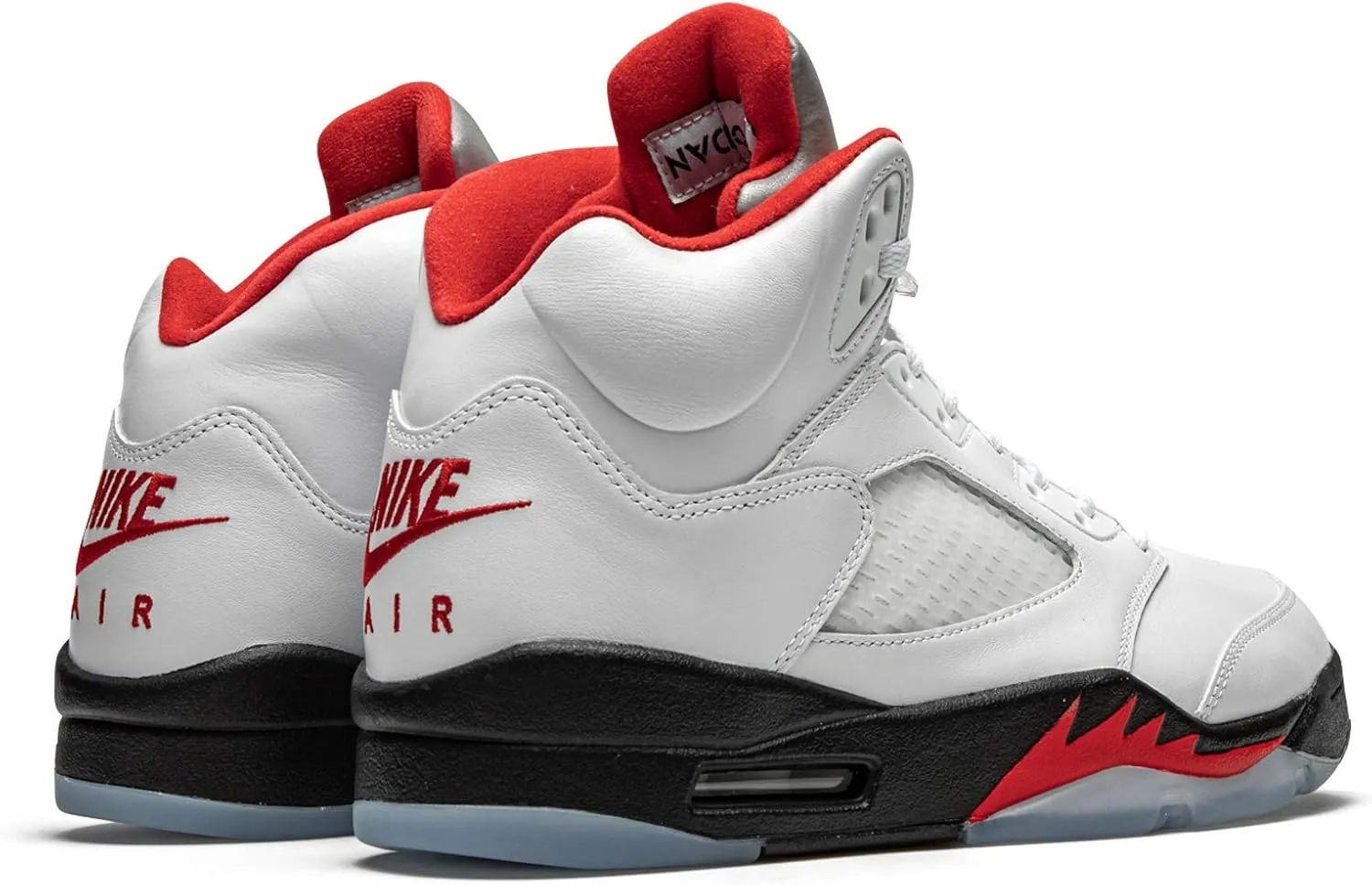 Jordan Nike Men's Shoe 5 Retro Fire Red Silver Tongue 2020 DA1911-102