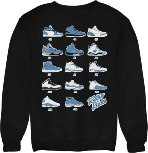 Jordan Retro Sneakers University Blue Image Sweatshirt to Match Jordans, Tee to Match Jordan 1 2 3 4 5 6 11 12 13