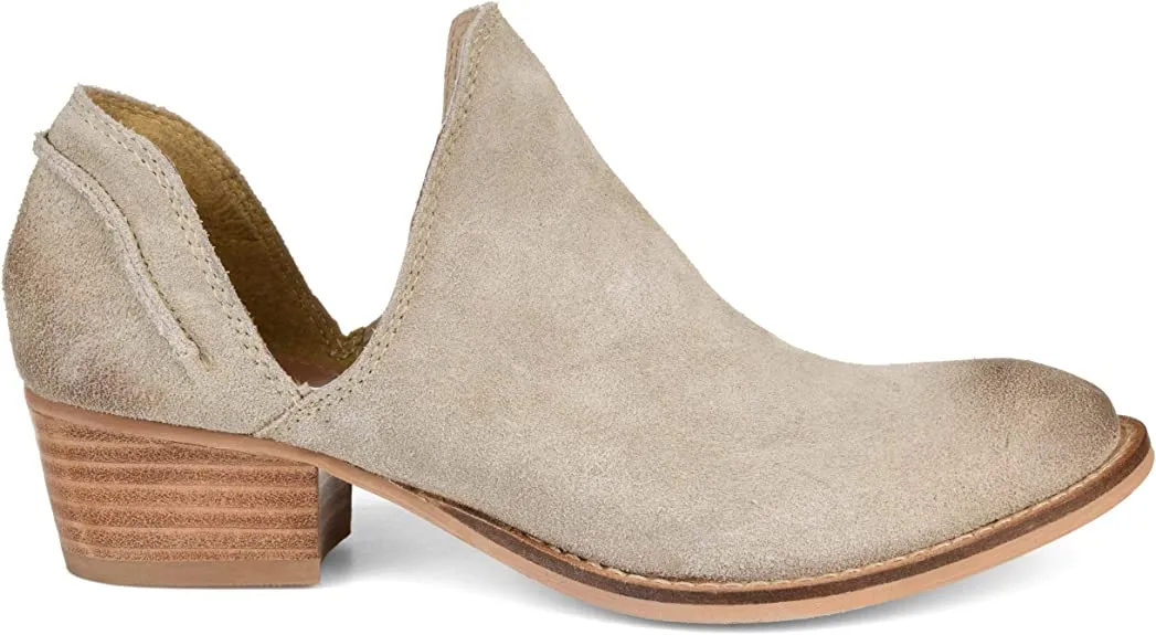 Journee Collection Womens Jonesy Leather Closed Toe Ankle, Sand, Size 8.0