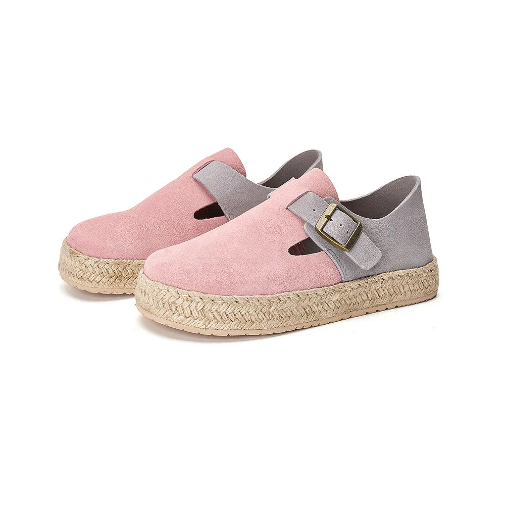 Joy & Mario Slip-On Espadrille Leather Couple Loafers