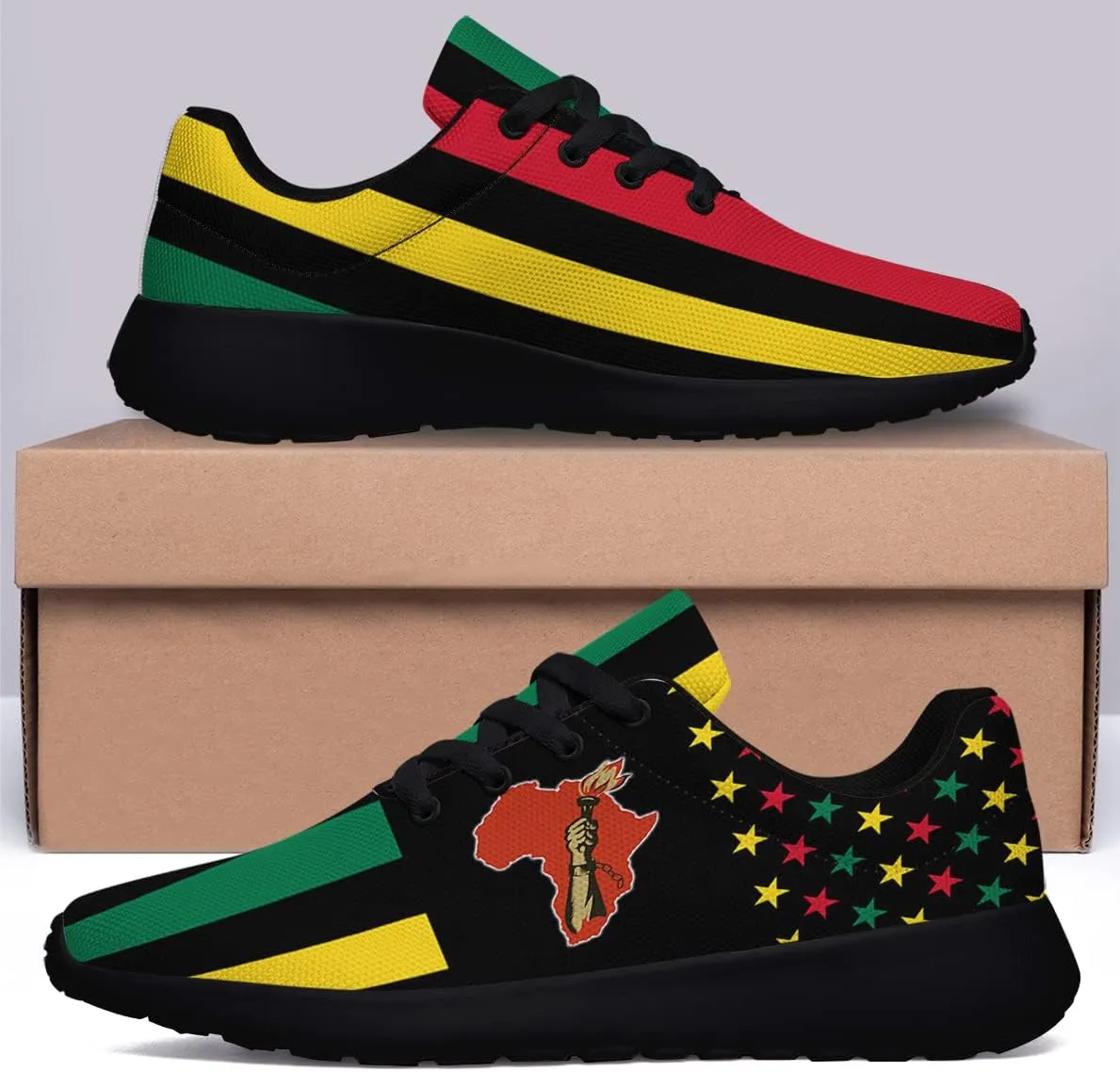 Juneteenth Freedom Day Shoes Men Women Freeish Since 1865 Running Sneakers African Black History Tennis Shoes Gift for Black Family