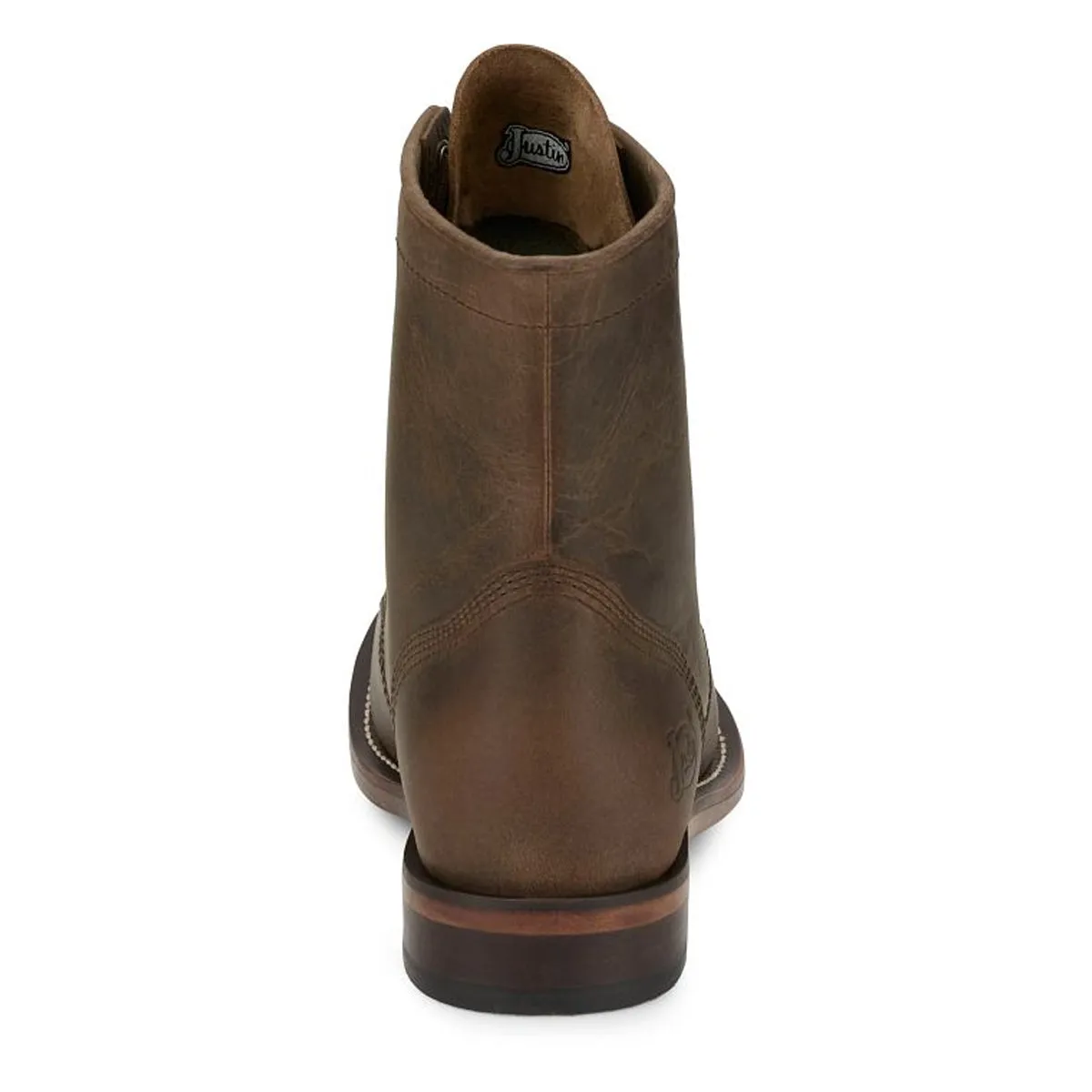 Justin Back Men Footwear Western Roper Drenna 7" Lace- Up Roper Color Khaki (#RP501)