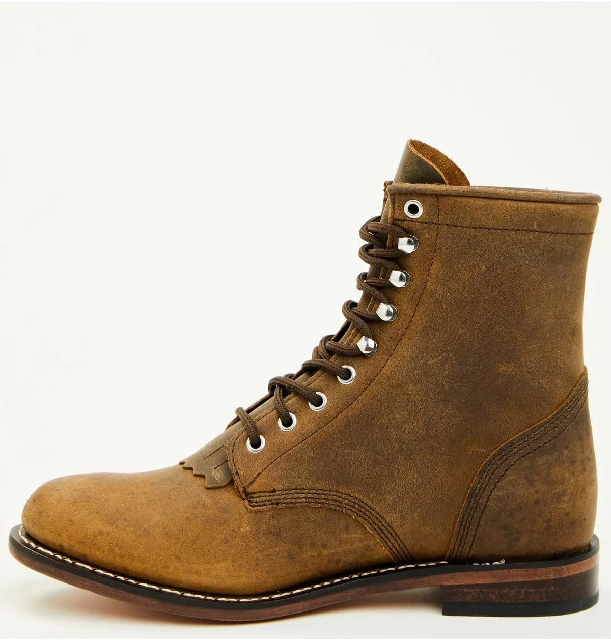 Justin Boot Company Men`s Justin Drennan Brown Water Buffalo 7In Lace Up Roper