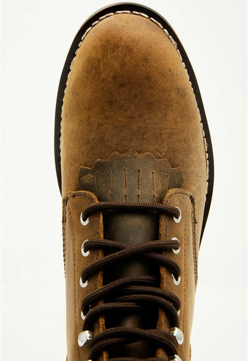 Justin Boot Company Men`s Justin Drennan Brown Water Buffalo 7In Lace Up Roper