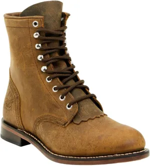 Justin Boot Company Men`s Justin Drennan Brown Water Buffalo 7In Lace Up Roper