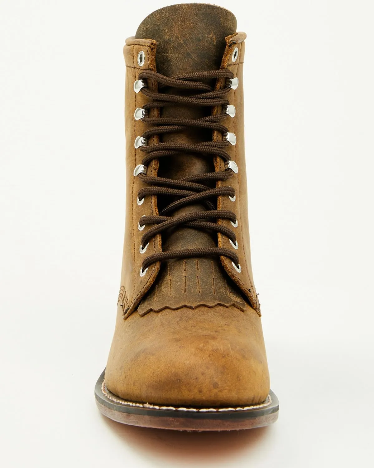 Justin Boot Company Men`s Justin Drennan Brown Water Buffalo 7In Lace Up Roper