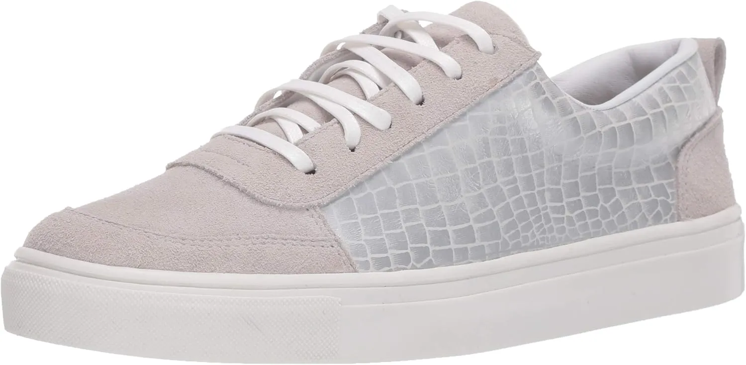 KAANAS Women's Levanzo Low Top Croc-Embossed Lace-up Fashion Sneaker