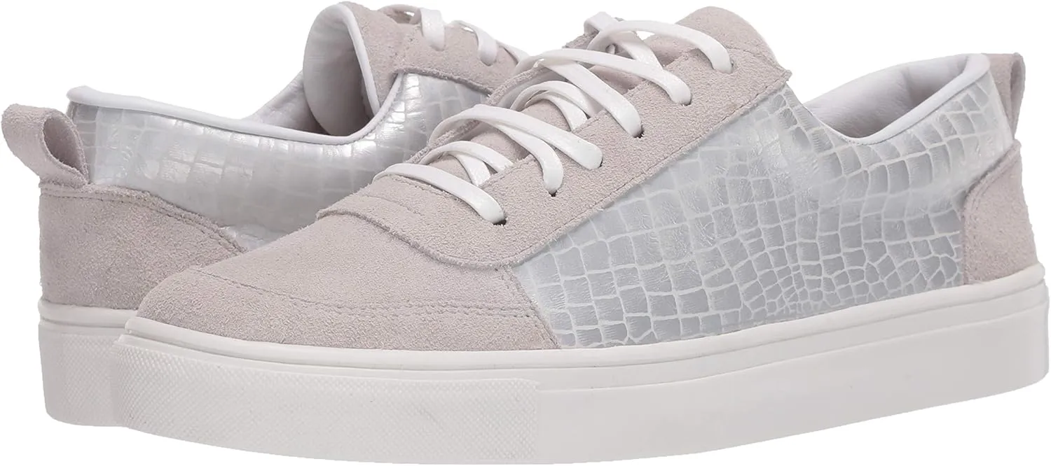 KAANAS Women's Levanzo Low Top Croc-Embossed Lace-up Fashion Sneaker