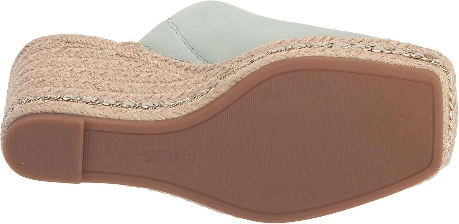 Karl Lagerfeld Paris Women's Corissa Slip on Espadrille Wedge Sandal