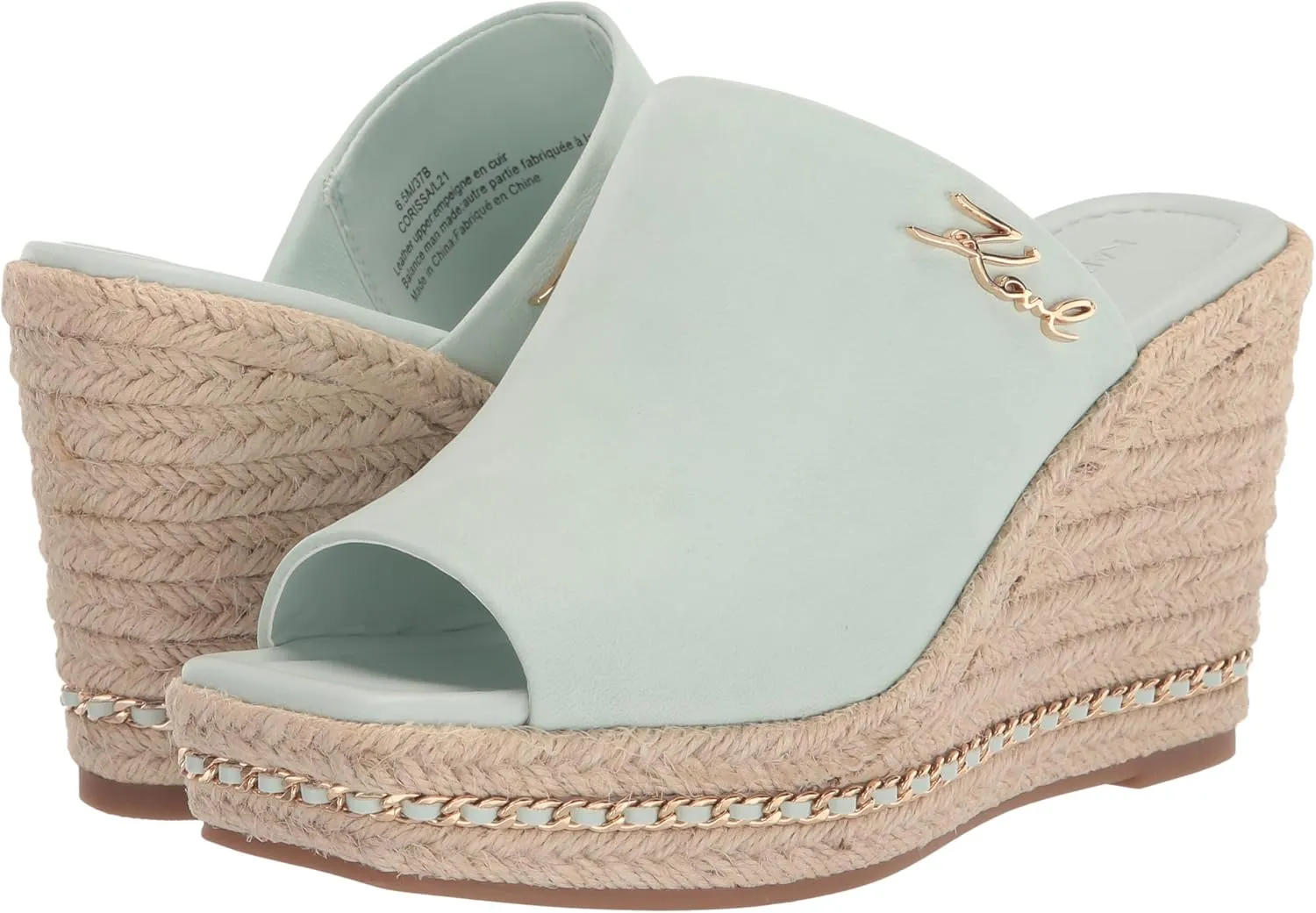 Karl Lagerfeld Paris Women's Corissa Slip on Espadrille Wedge Sandal