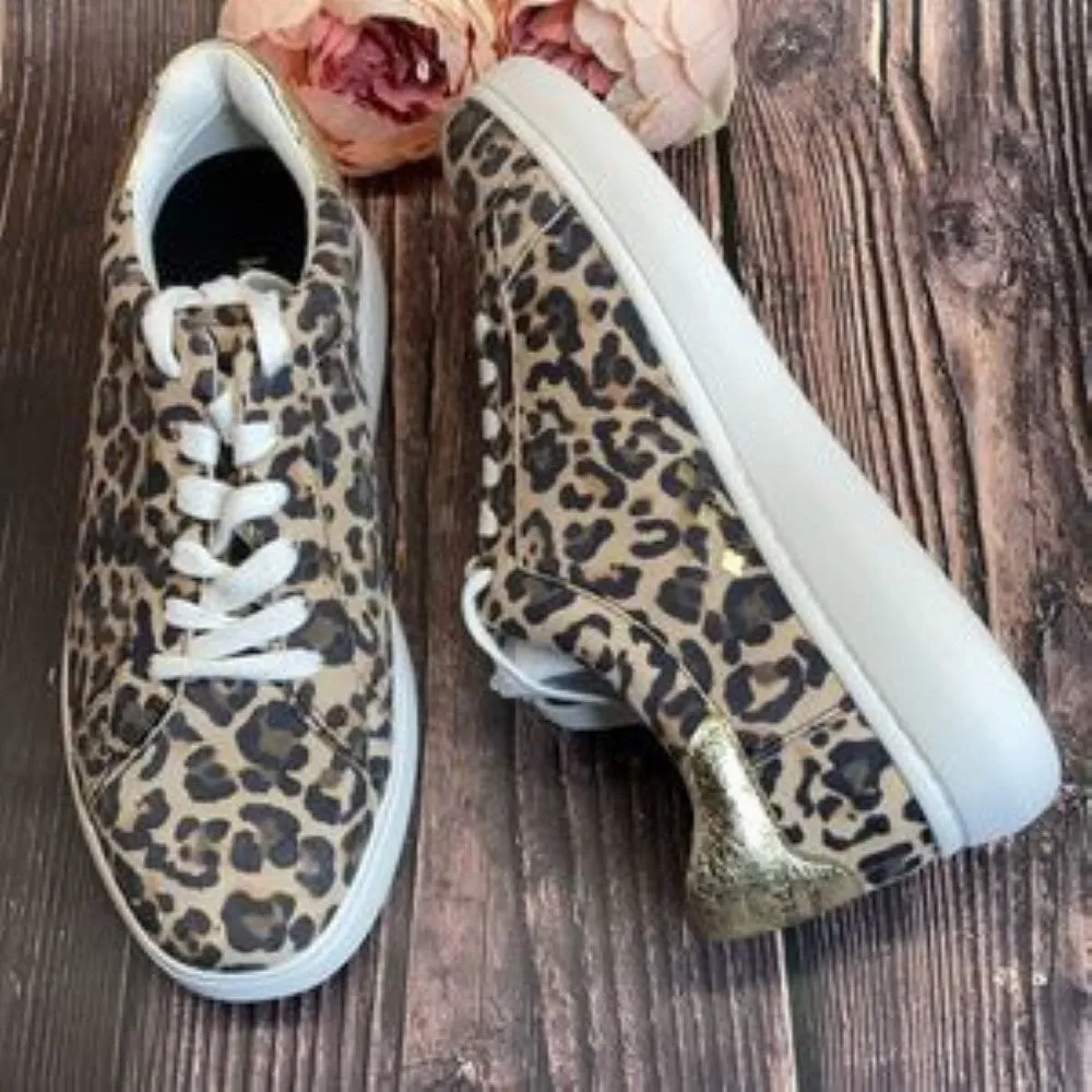 Kate Spade Cheetah Print Suede Sneakers 8M
