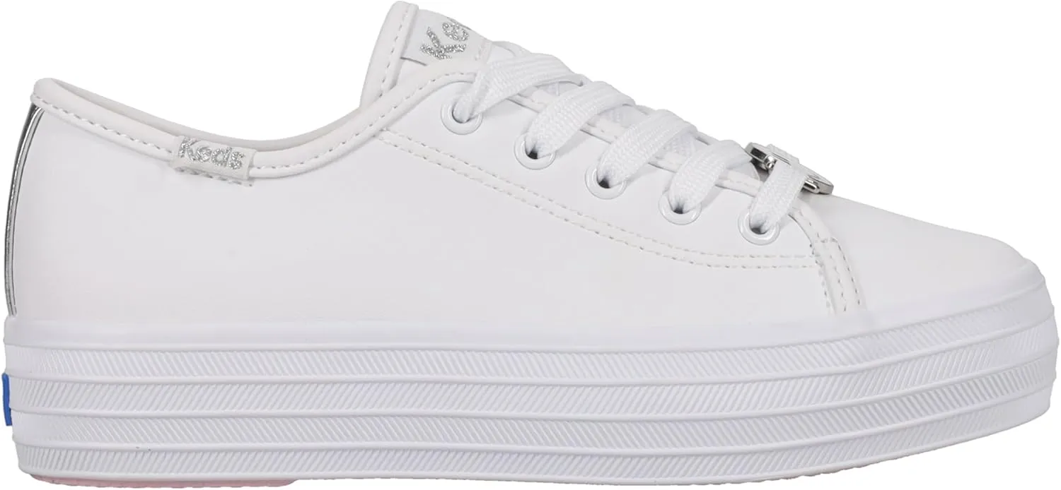 Keds Girl's Triple Up Charms White (Little Big Kid) Sneaker