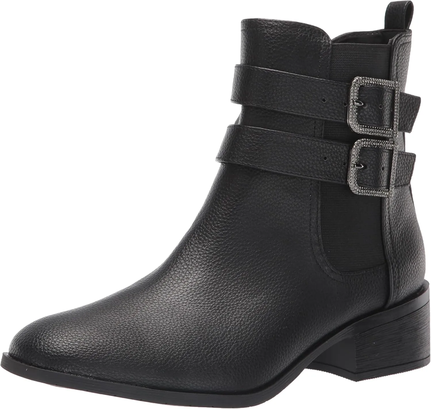 Kenneth Cole Reaction Women's Women's Salt Biker Jewel Chelsea Boot, Black, 5.5