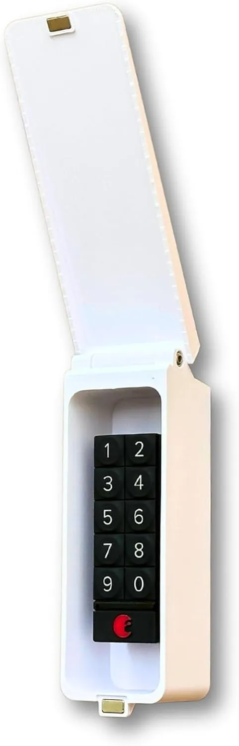 Keypad Enclosure for August/Yale & Wyze Lock Keypad - Weather-Resistant, Fully Enclosed Outdoor Housing with Magnetic Clasp (White)