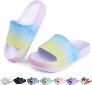 Kids Cloud Slides Boys Girls Flip Flops Slip On Beach Sandals Youth Pool Shower Shoes EVA Summer Slippers（11 Little Kids - 6 Big Kids）