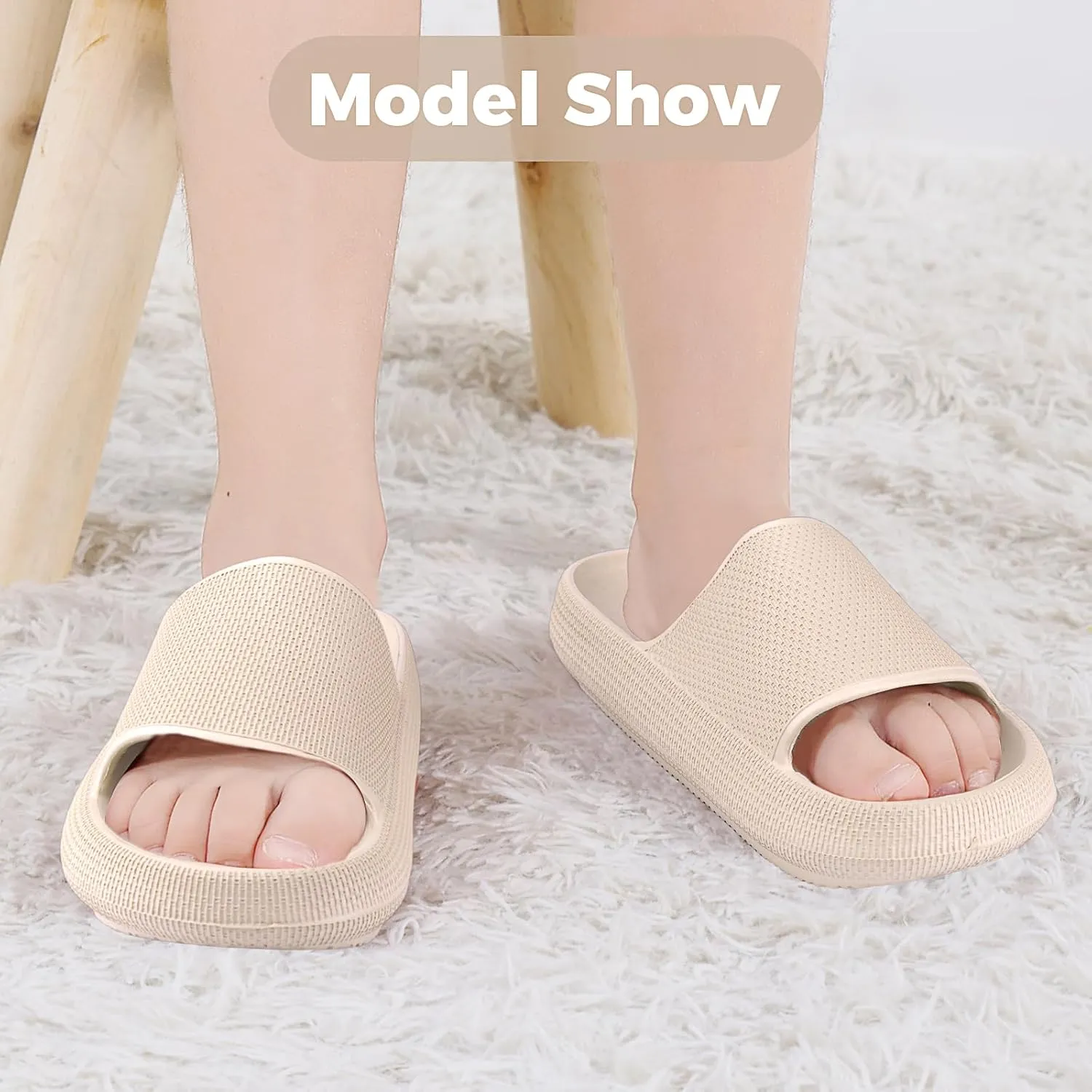 Kids Cloud Slides Boys Girls Flip Flops Slip On Beach Sandals Youth Pool Shower Shoes EVA Summer Slippers（11 Little Kids - 6 Big Kids）