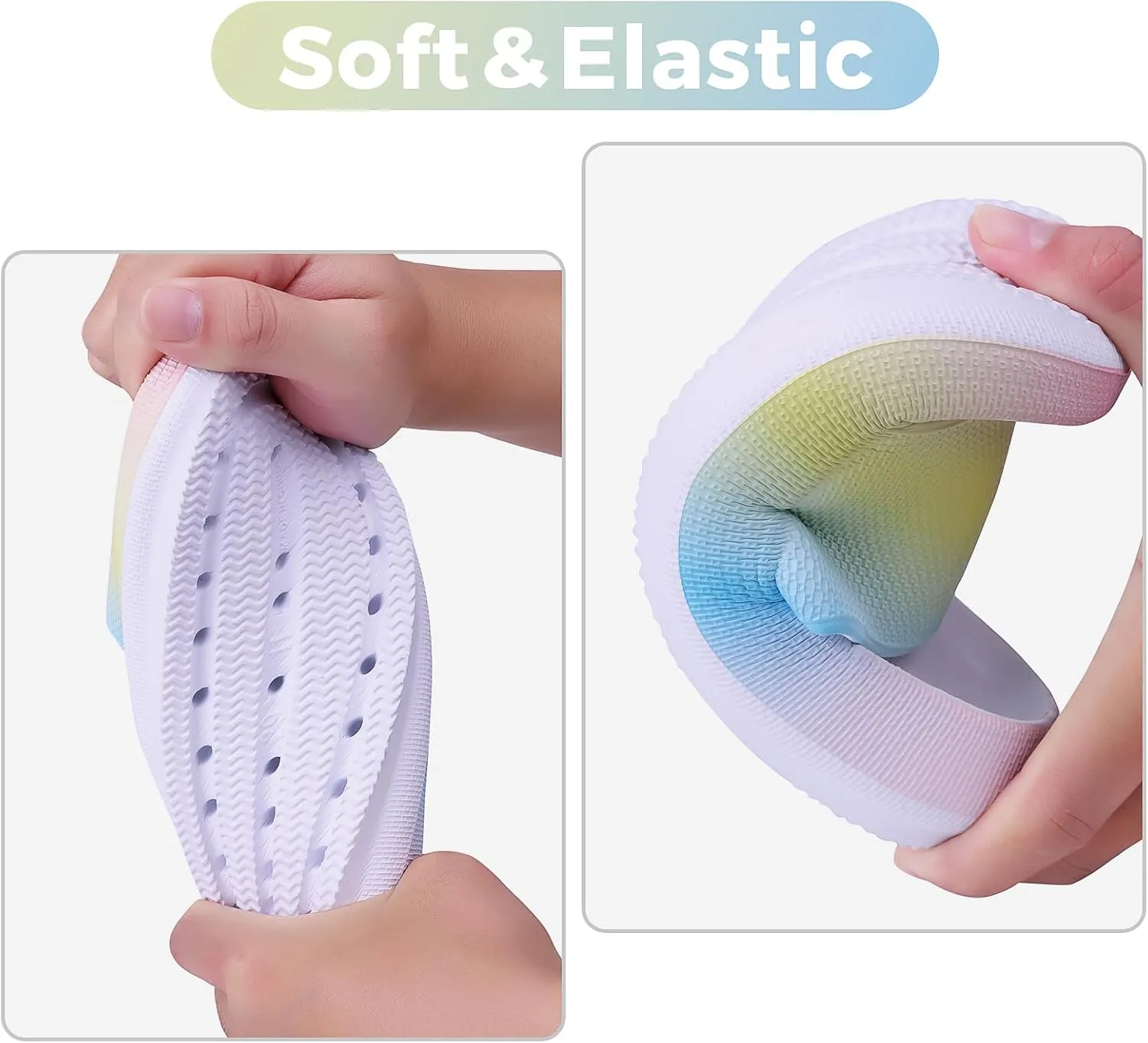 Kids Cloud Slides Boys Girls Flip Flops Slip On Beach Sandals Youth Pool Shower Shoes EVA Summer Slippers（11 Little Kids - 6 Big Kids）
