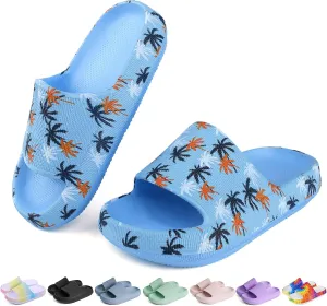 Kids Cloud Slides Boys Girls Flip Flops Slip On Beach Sandals Youth Pool Shower Shoes EVA Summer Slippers（11 Little Kids - 6 Big Kids）