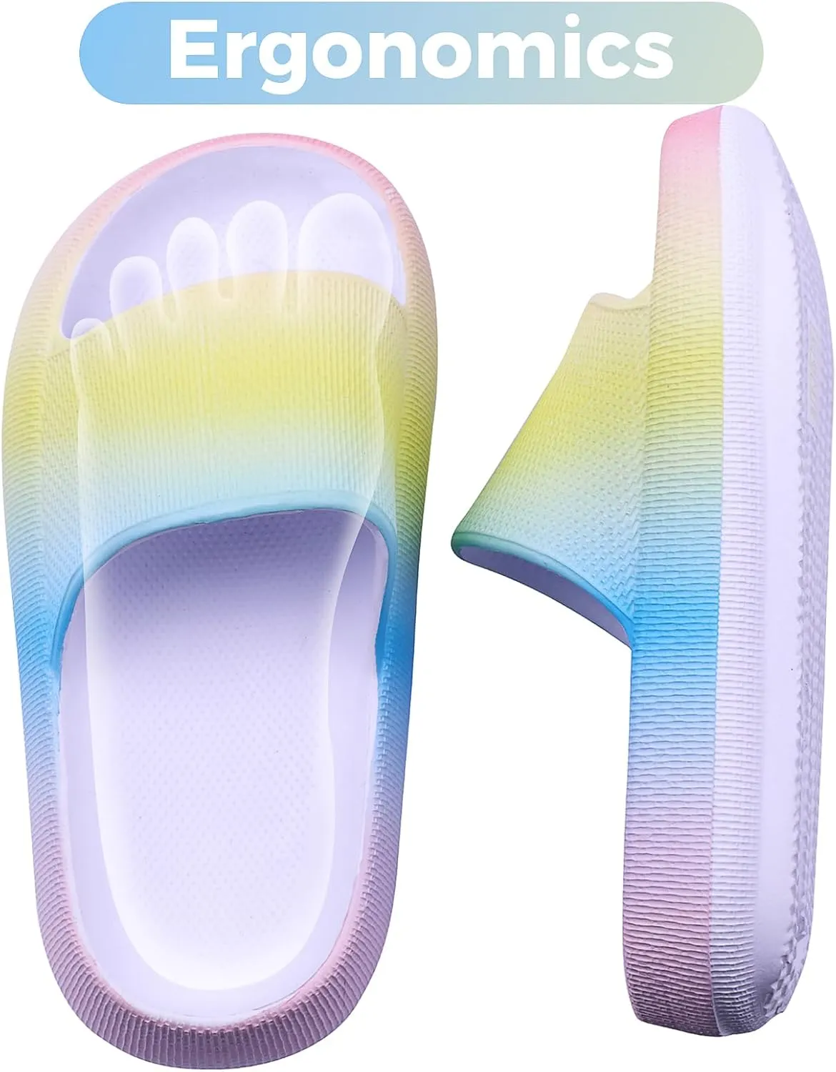 Kids Cloud Slides Boys Girls Flip Flops Slip On Beach Sandals Youth Pool Shower Shoes EVA Summer Slippers（11 Little Kids - 6 Big Kids）