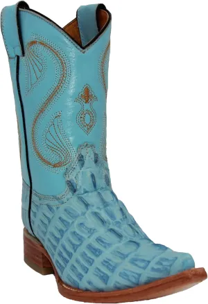 Kids Crocodile Alligator Print Western Cowboy Leather Boots Toddler Little Kid