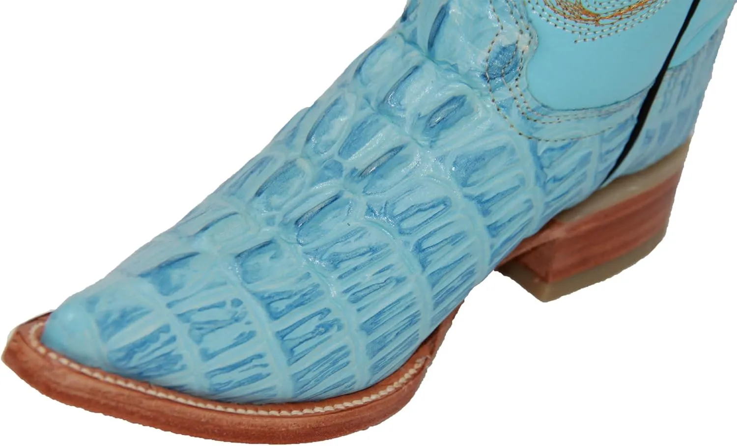 Kids Crocodile Alligator Print Western Cowboy Leather Boots Toddler Little Kid