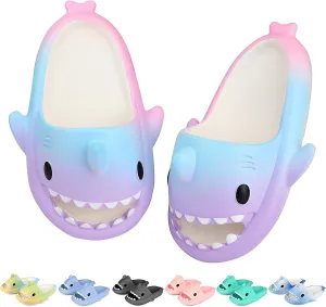 Kids Shark Cloud Slides | Toddler Boys Girls Shower Slippers | Boys Girls Cute Cartoon Fish Flip Flops | Beach Pool Home Sandals | Quick Dry Non-Slip