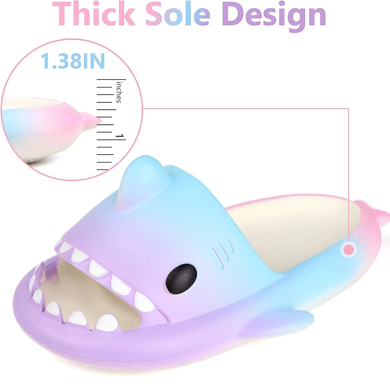 Kids Shark Cloud Slides | Toddler Boys Girls Shower Slippers | Boys Girls Cute Cartoon Fish Flip Flops | Beach Pool Home Sandals | Quick Dry Non-Slip