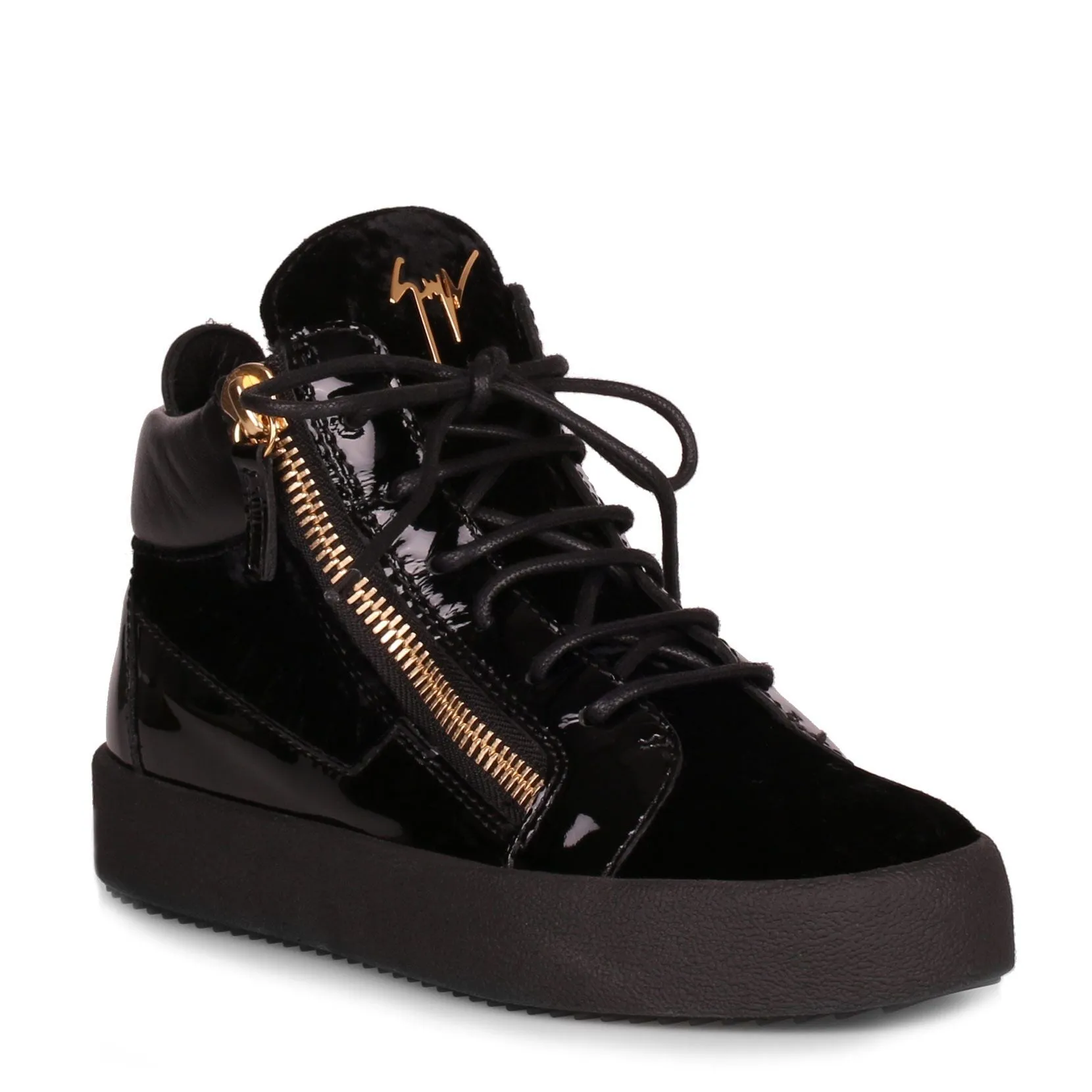 Kriss black velvet sneaker