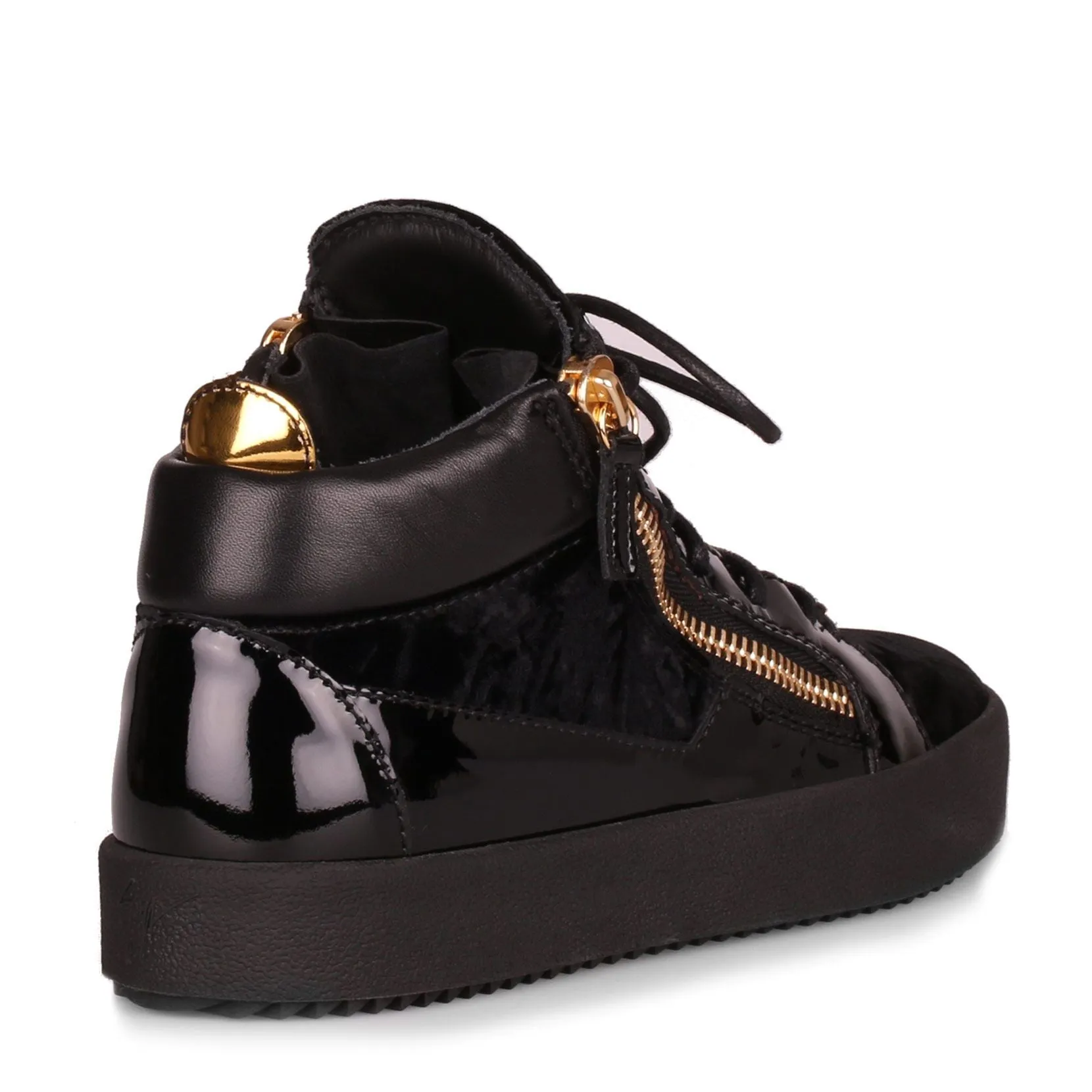 Kriss black velvet sneaker