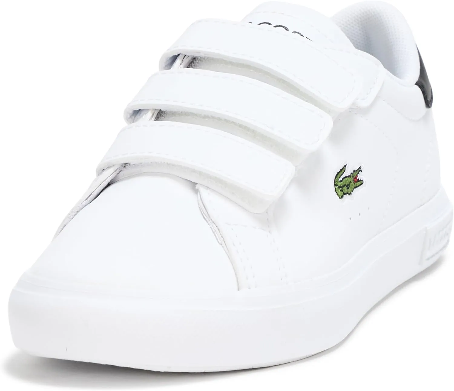 Lacoste Kid's Powercourt Sneaker, White & Black, 1