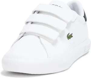 Lacoste Kid's Powercourt Sneaker, White & Black, 1