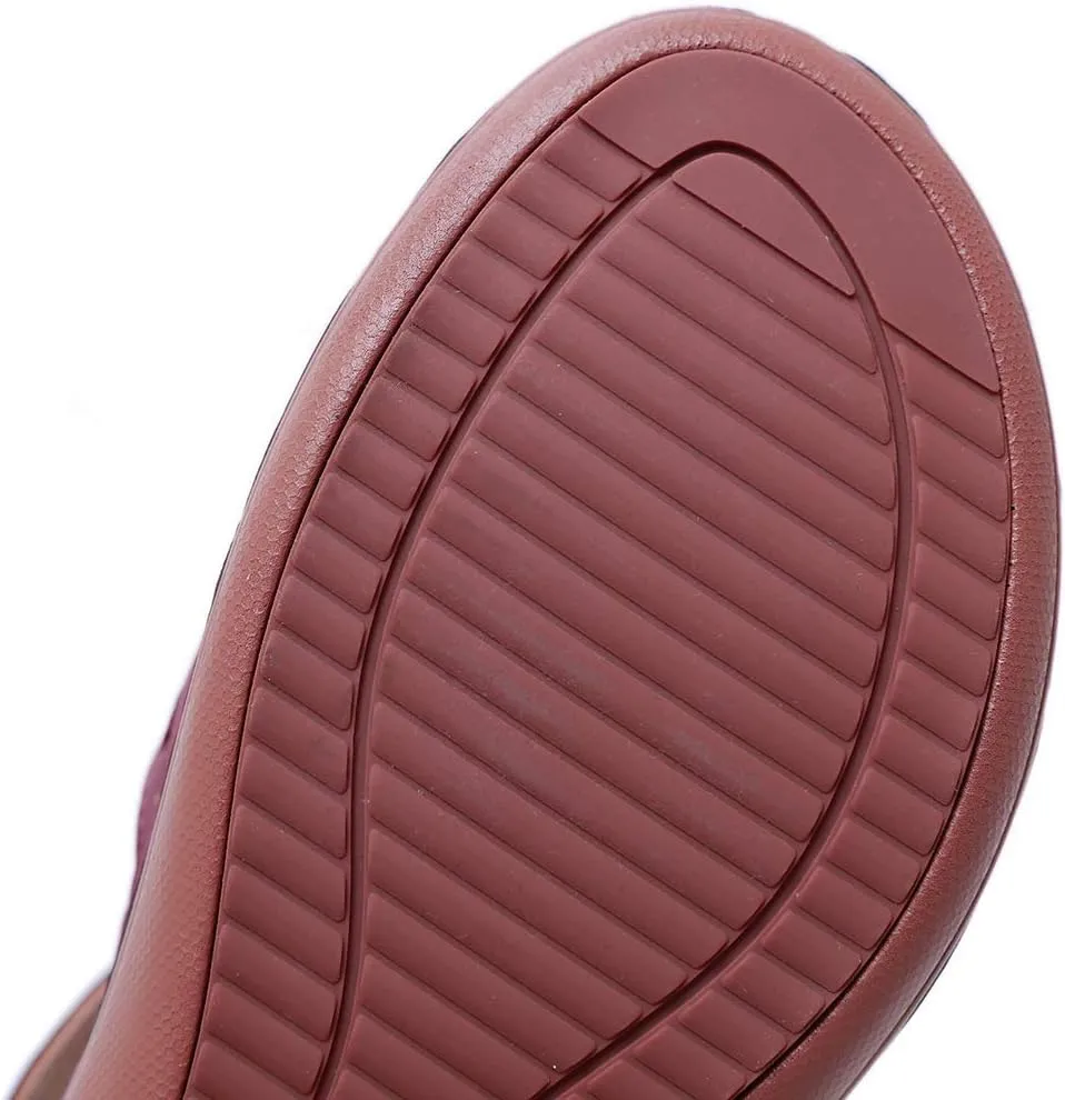 Ladies Sandals Flip Flops Slides for Women Summer Wedge Platform Hollow Post Toe Thongs Shoes with Adjustable Ankle Strap Size 6.5-11.5 US