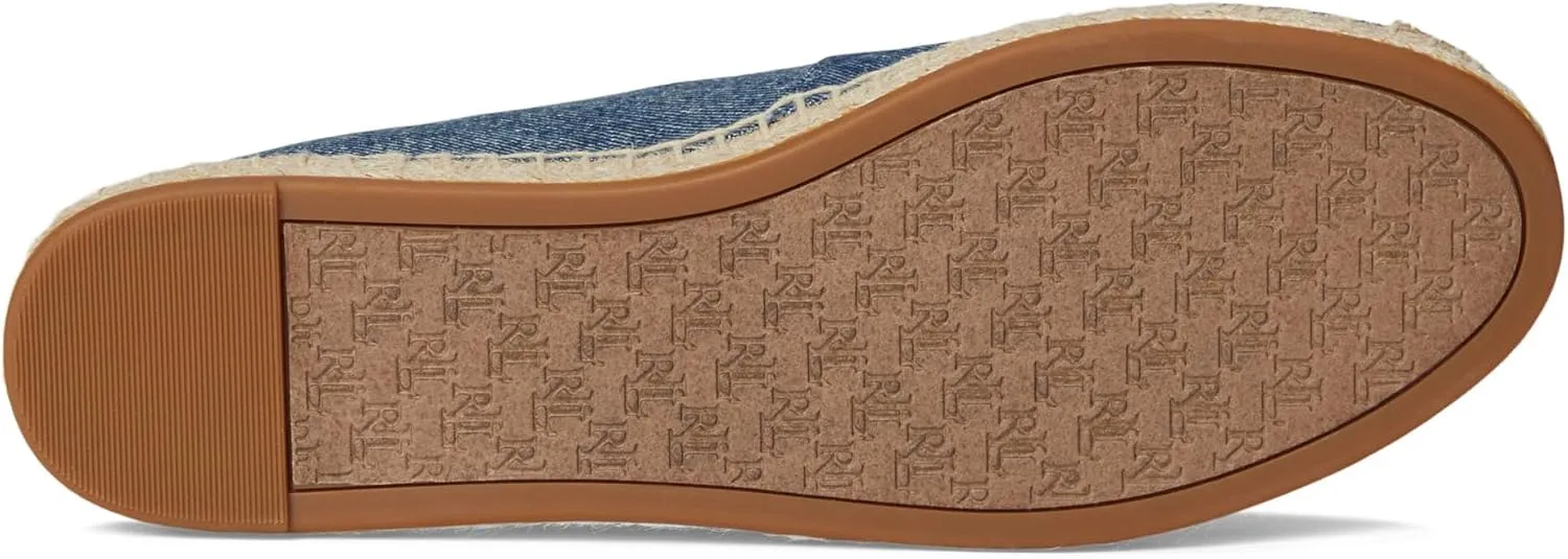 Lauren Ralph Lauren Women's Cameryn Washed Denim Espadrille Loafer Flat