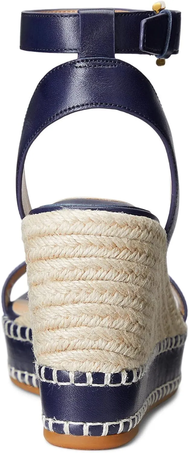 Lauren Ralph Lauren Women's Hilarie Burnished Leather Espadrille