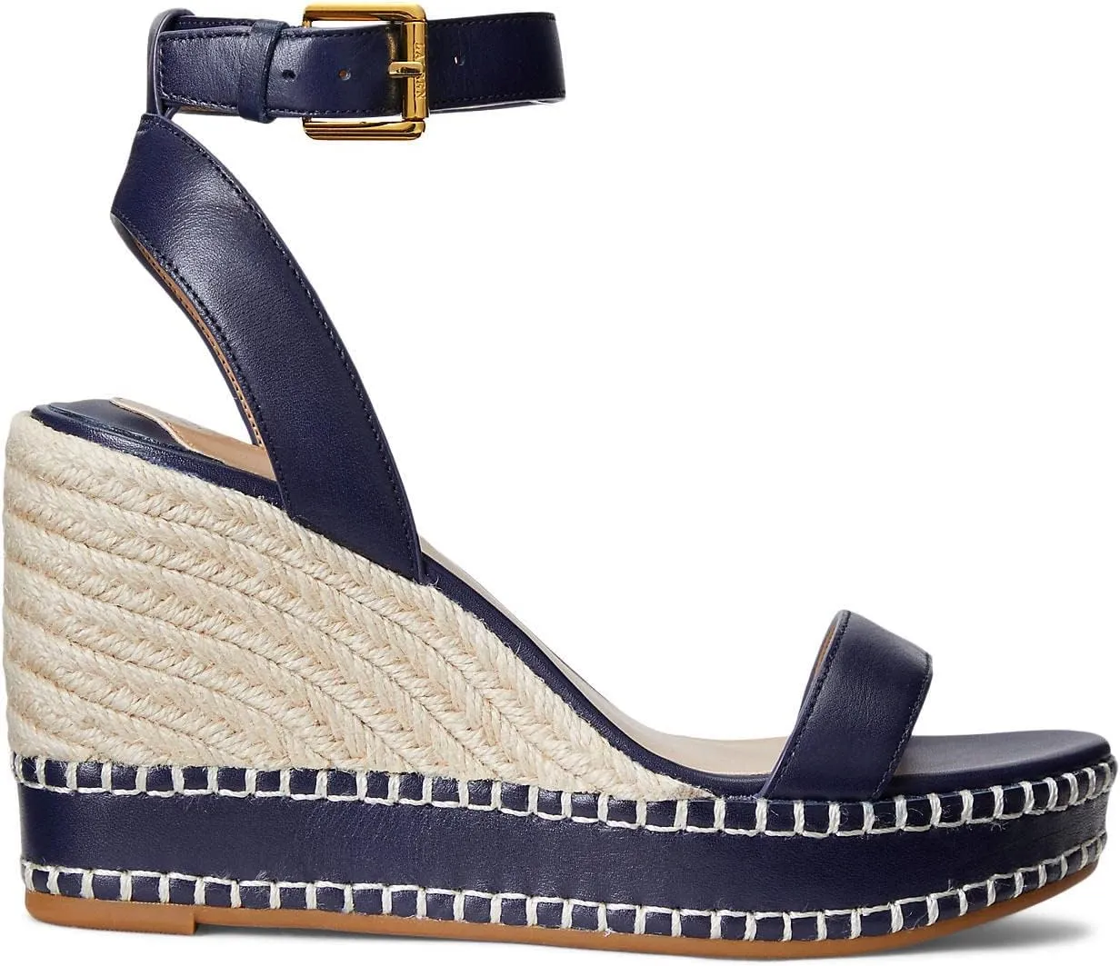 Lauren Ralph Lauren Women's Hilarie Burnished Leather Espadrille