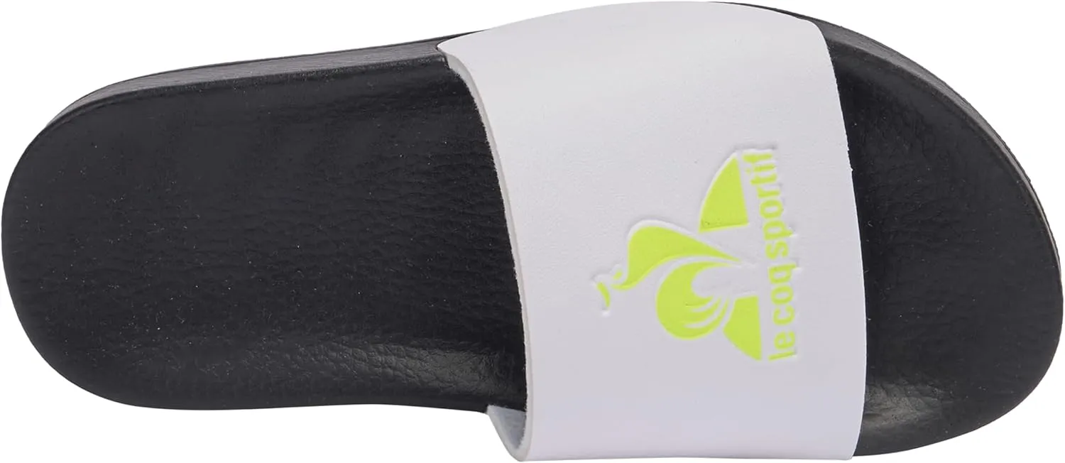 Le Coq Sportif Unisex's Slide Hf Fef Ps Black/White/Bright Yellow Sneaker