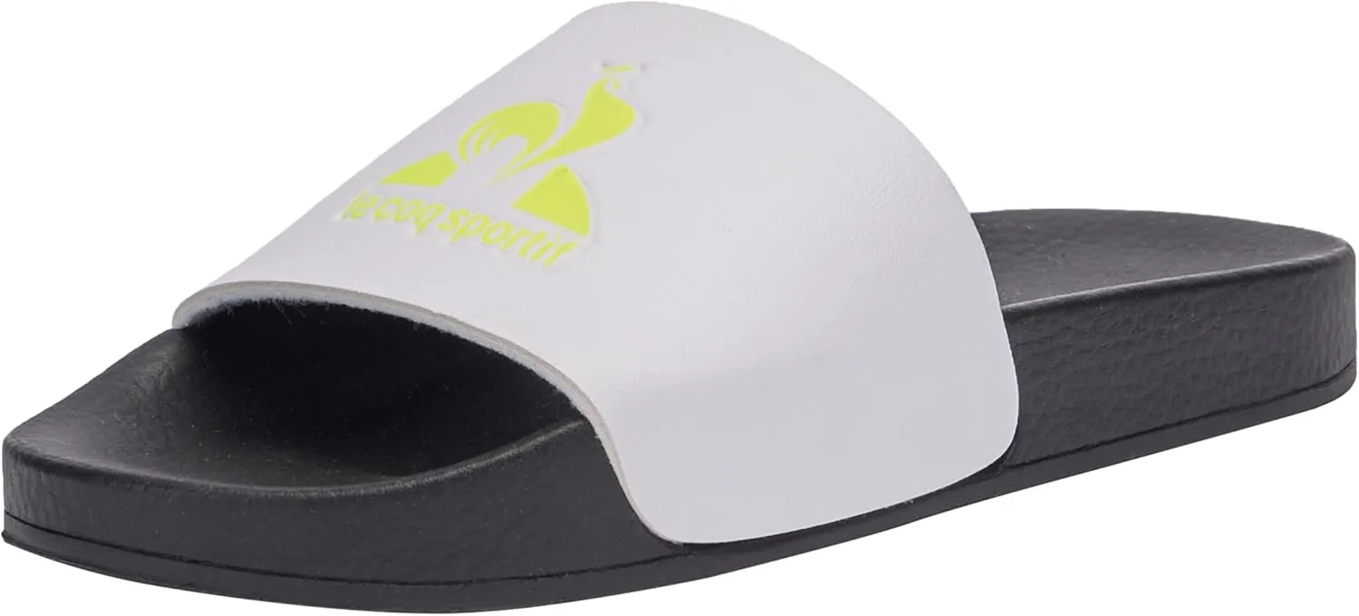Le Coq Sportif Unisex's Slide Hf Fef Ps Black/White/Bright Yellow Sneaker