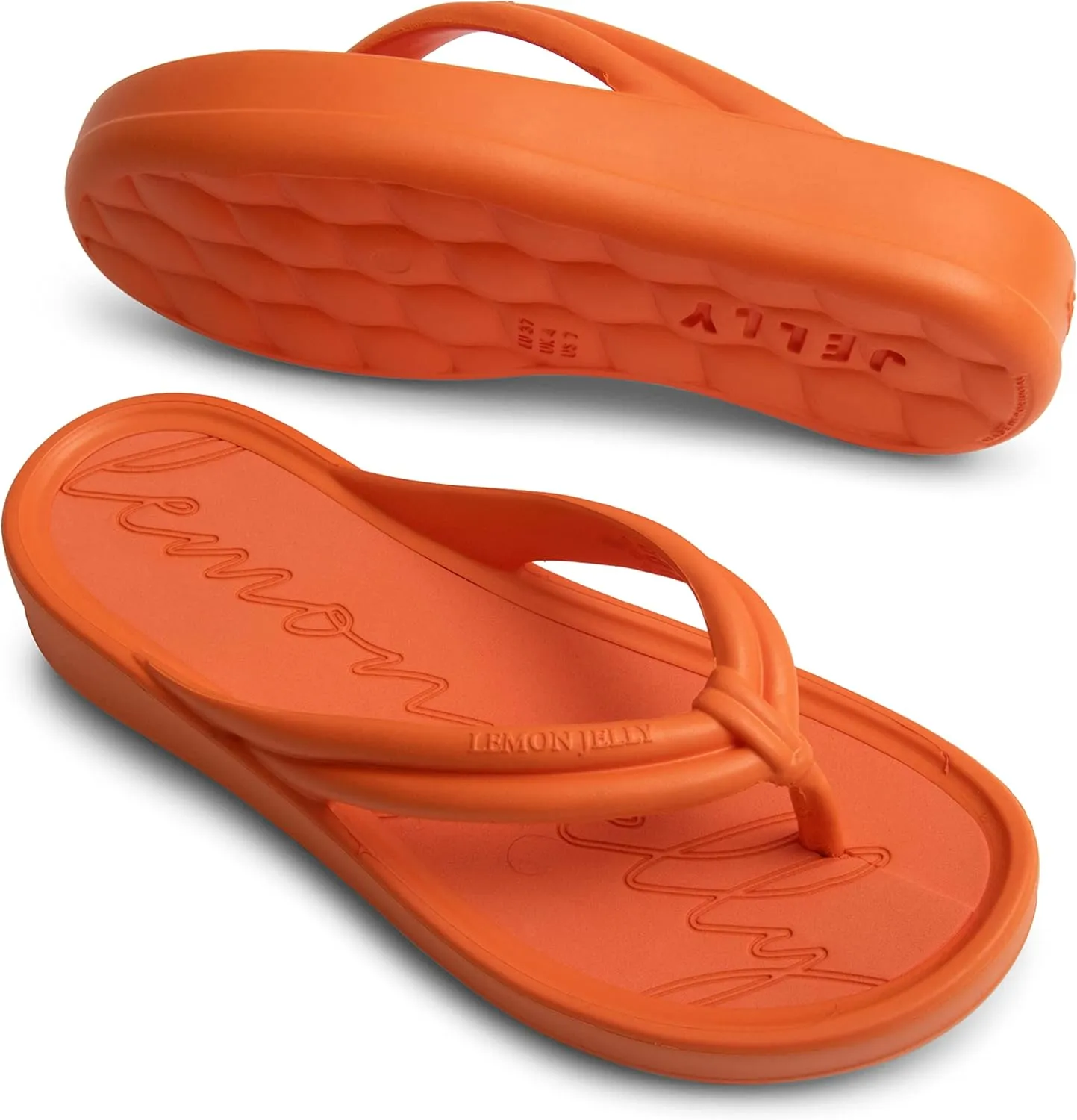 Lemon Jelly Flip Flops for Women - Water-Friendly Comfort Beach Slippers - Super Lightweight Summer Flip Flops for Women - Versatile, Casual Sandals for Ladies - Great for the Pool, Beach & Shower