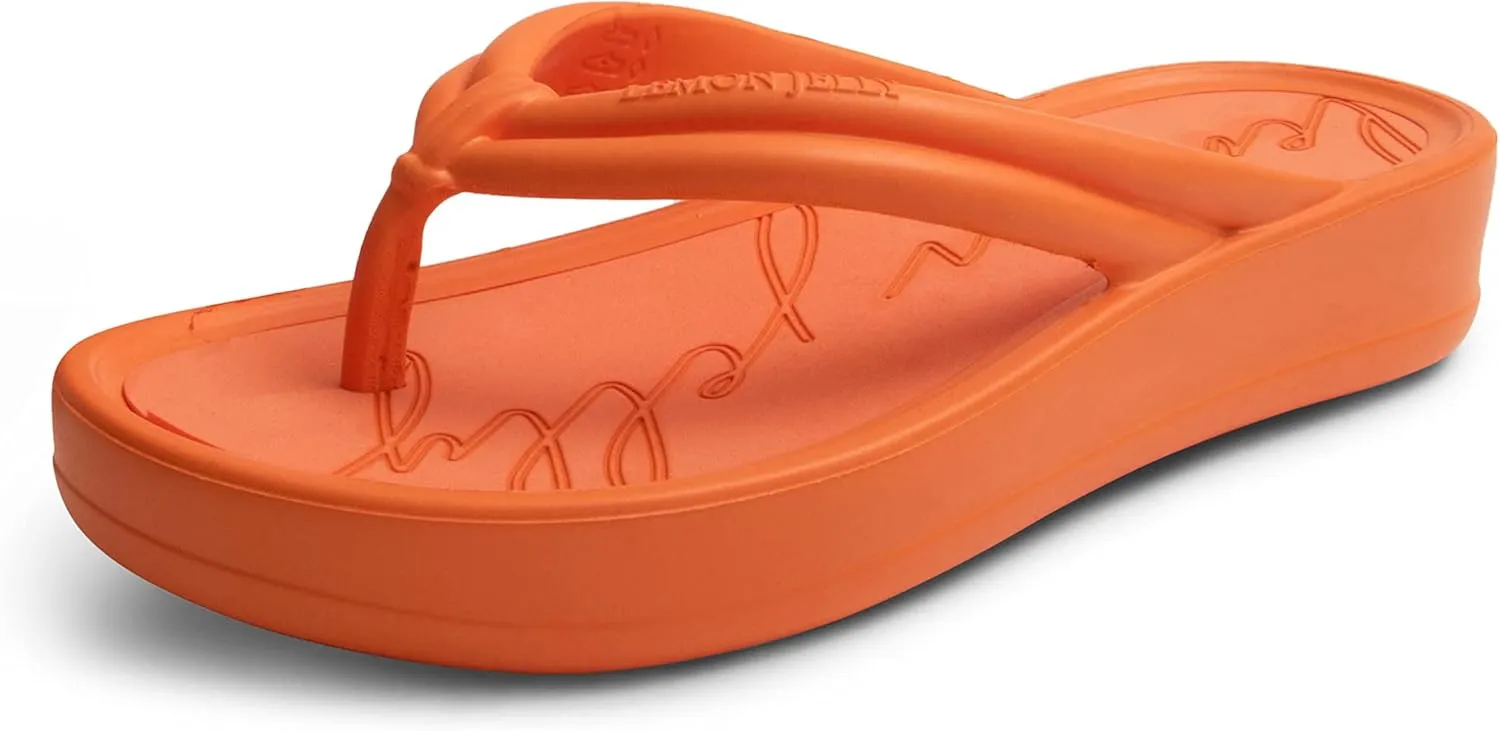 Lemon Jelly Flip Flops for Women - Water-Friendly Comfort Beach Slippers - Super Lightweight Summer Flip Flops for Women - Versatile, Casual Sandals for Ladies - Great for the Pool, Beach & Shower