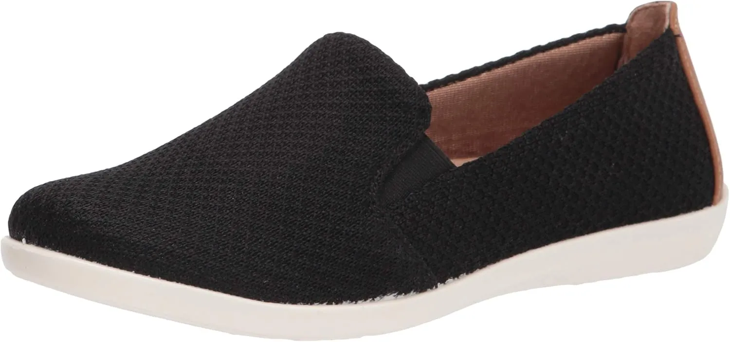 LifeStride Women's Next Level Slip-On Sneaker, Black, 11 Wide