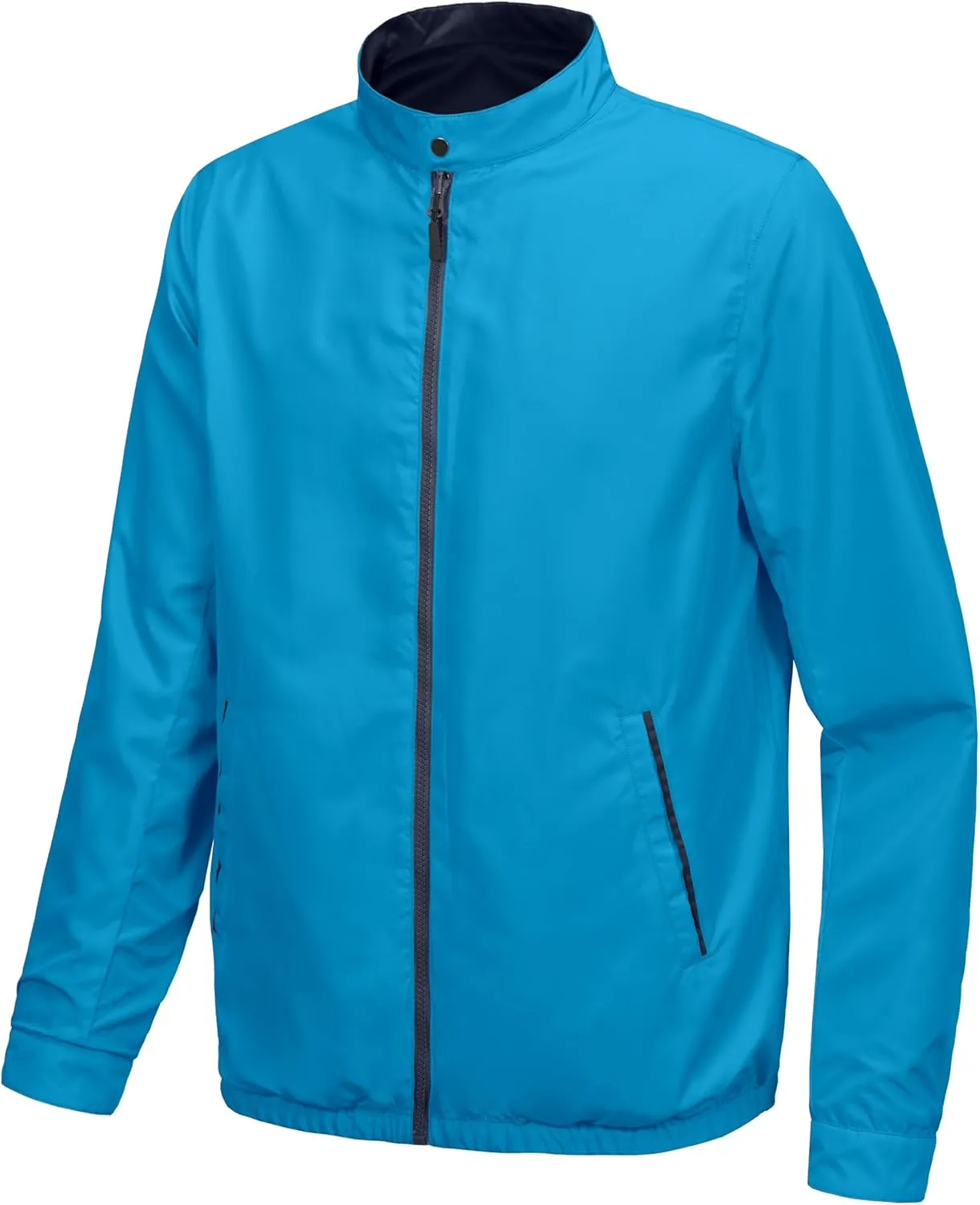 Little Donkey Andy Men's Lightweight Reversible Bomer Jacket Windproof Water Resistant Coat Running Golf