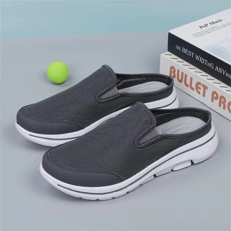 LLTMALL Mens Open Back Walking Sneaker Slippers Comfortable Mesh Knit Slip On Indoor Outdoor Mules